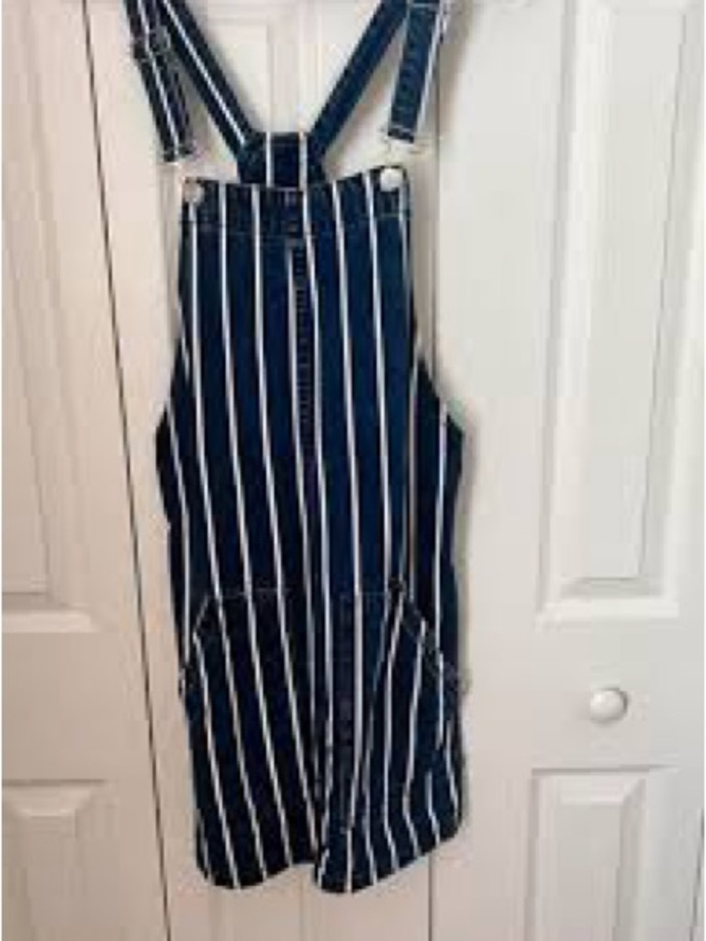 stradivarius horizontal striped denim mini dress/Small